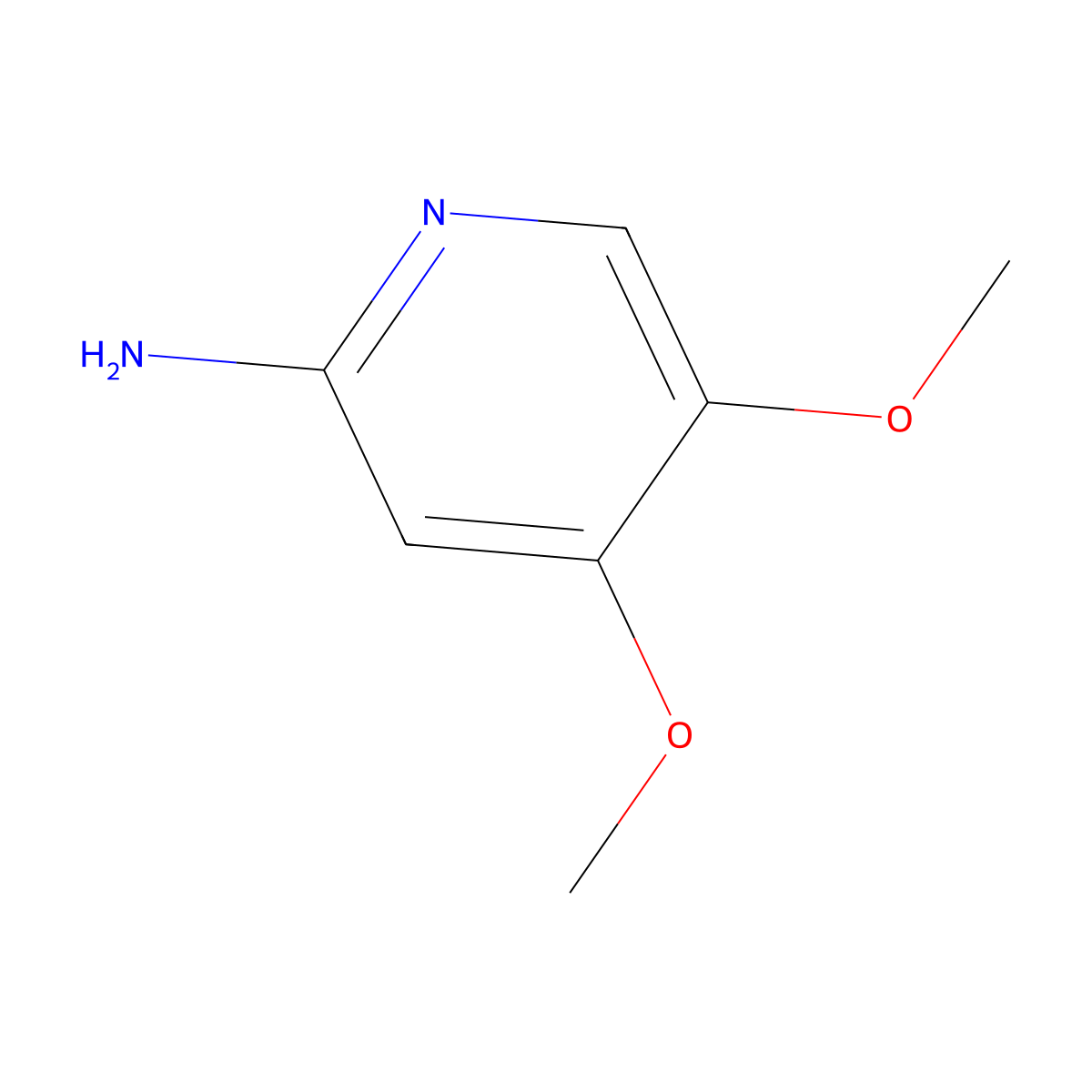 4,5-Dimethoxypyridin-2-amine molecular structure, CAS 1000843-61-7