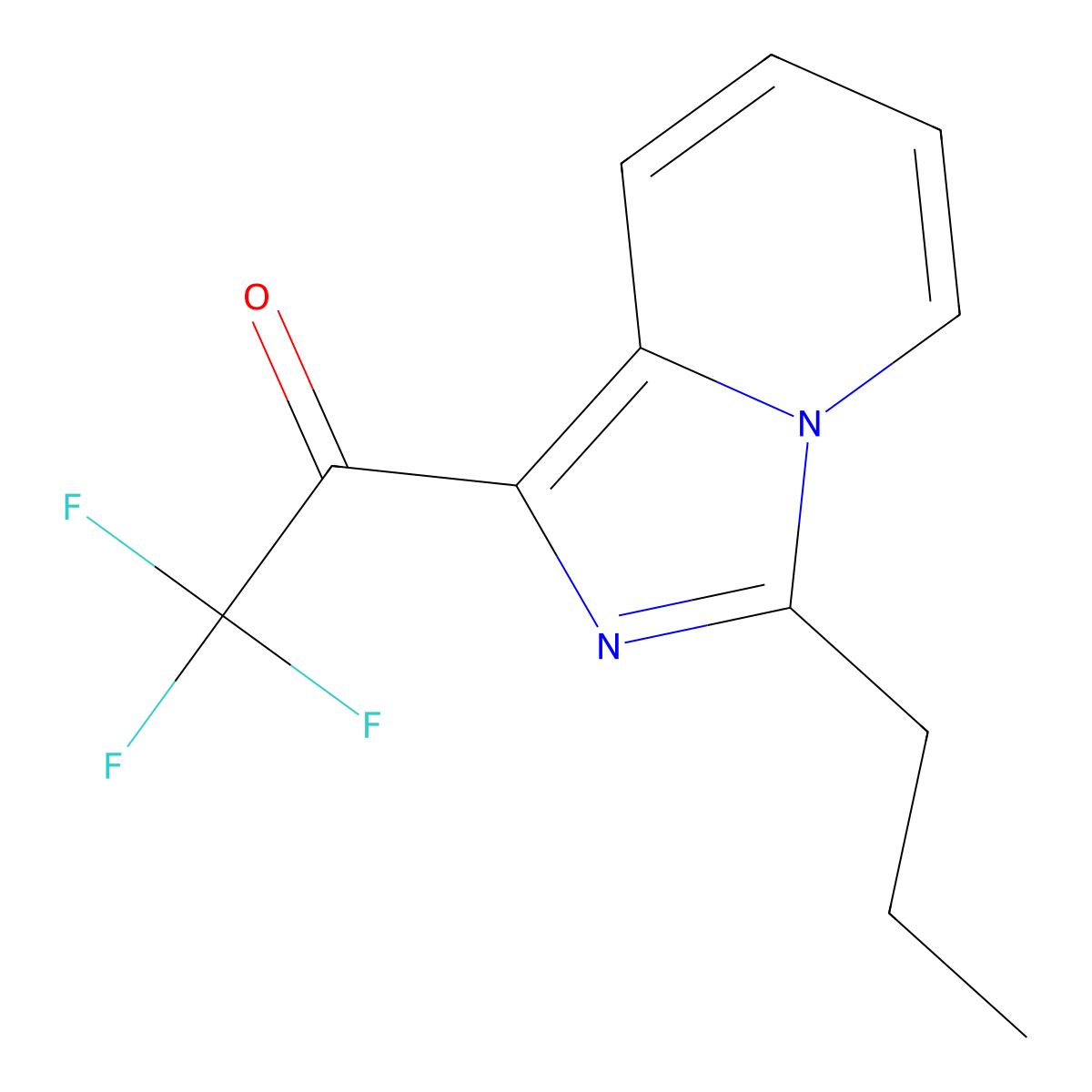 2,2,2-Trifluoro-1-{3-propylimidazo[1,5-a]pyridin-1-yl}ethan-1-one molecular structure, CAS 1000855-77-5