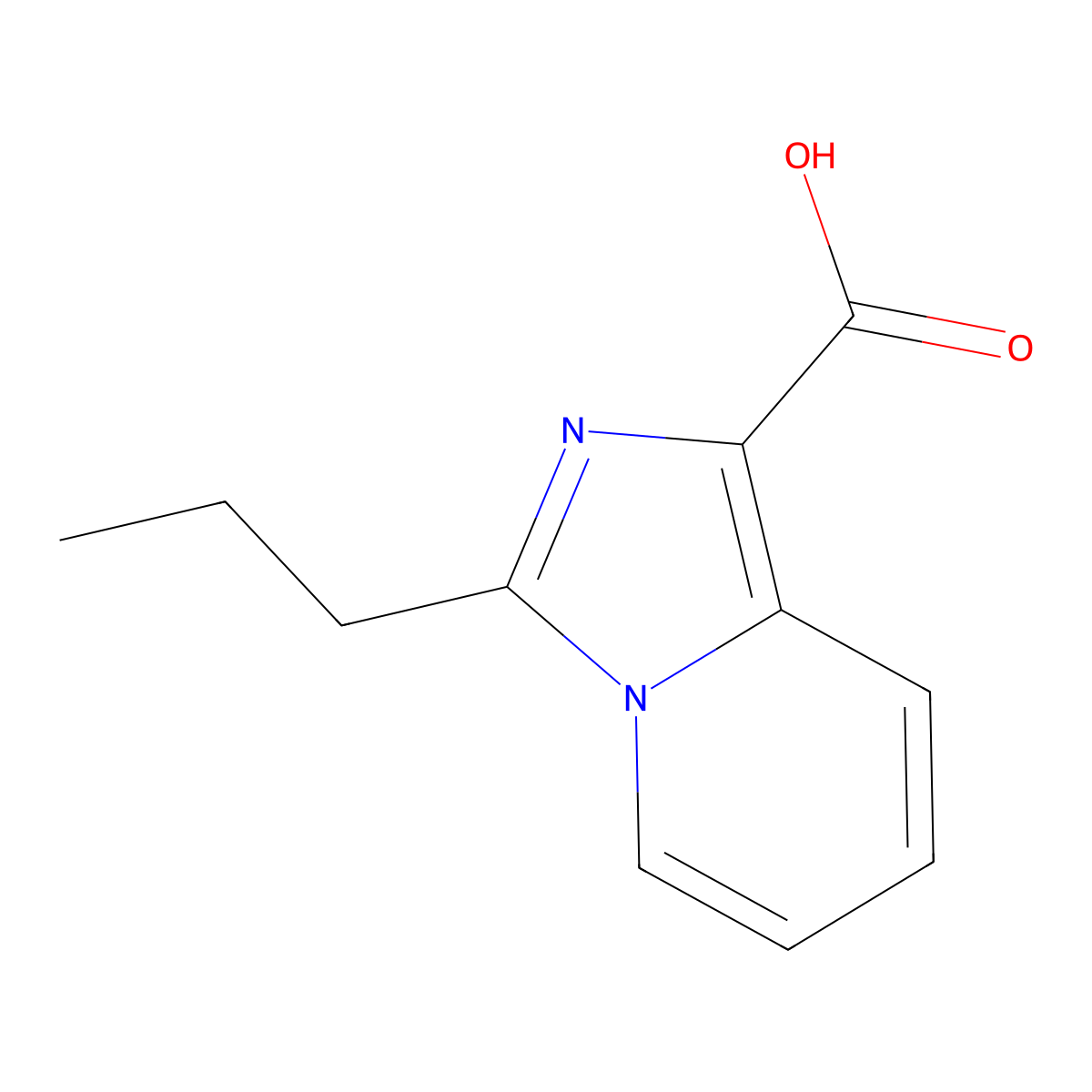 3-Propylimidazo[1,5-a]pyridine-1-carboxylic acid molecular structure, CAS 1000855-78-6