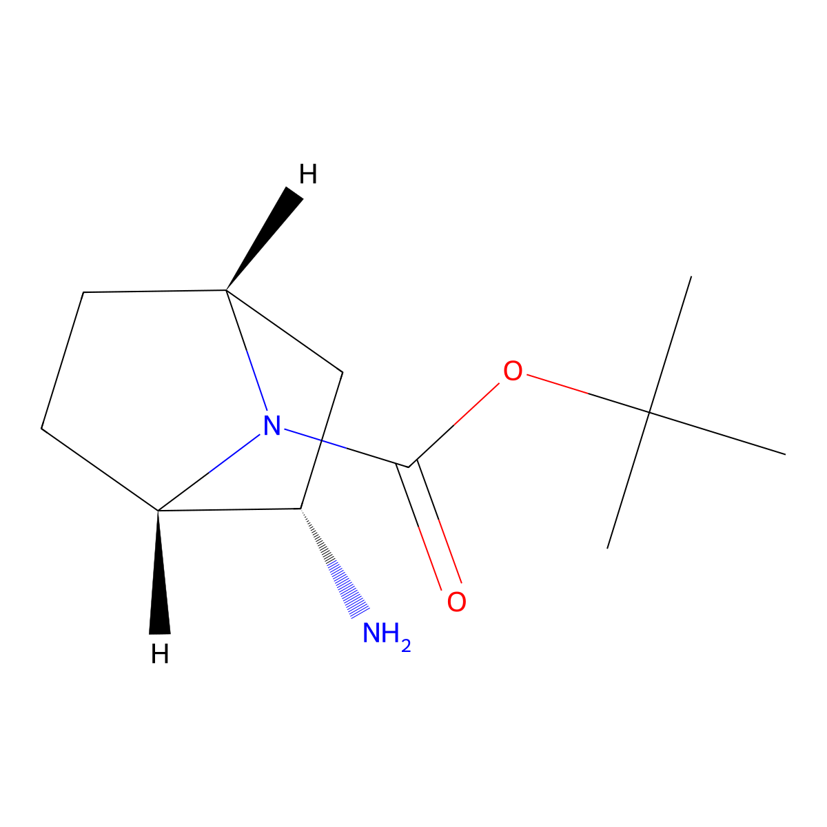 rac-tert-butyl (1R,2R,4S)-2-amino-7-azabicyclo(2.2.1)heptane-7-carboxylate molecular structure, CAS 1000870-15-4
