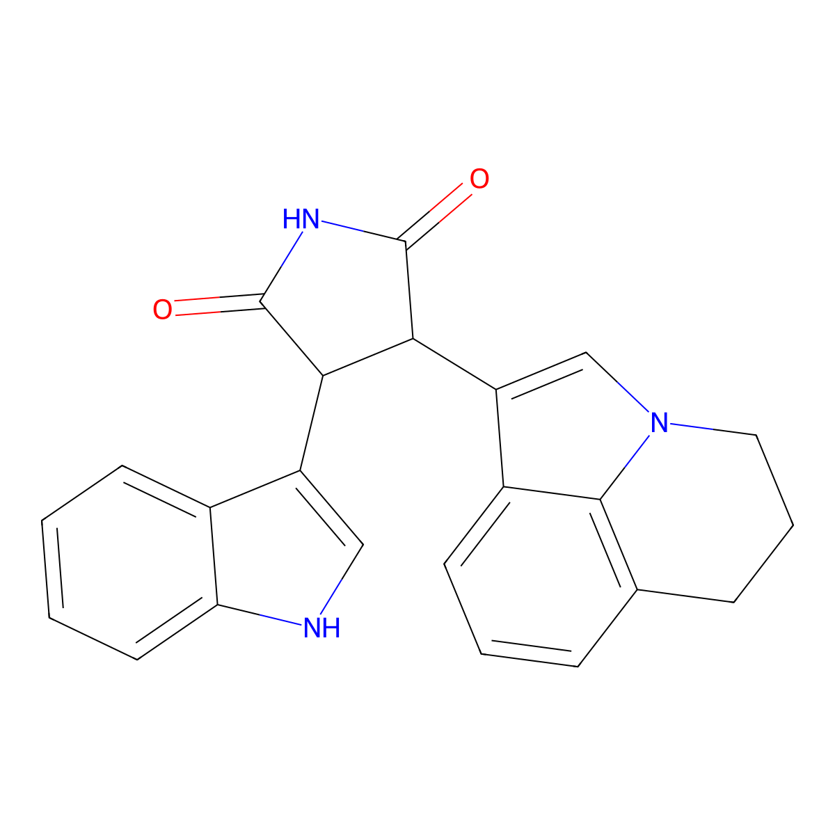 Tivantinib molecular structure, CAS 1000873-98-2