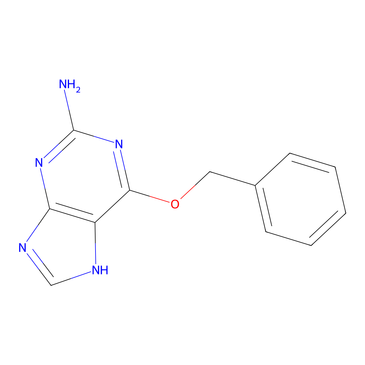 6-(Phenylmethoxy)-9H-purin-2-amine molecular structure, CAS 1000874-21-4