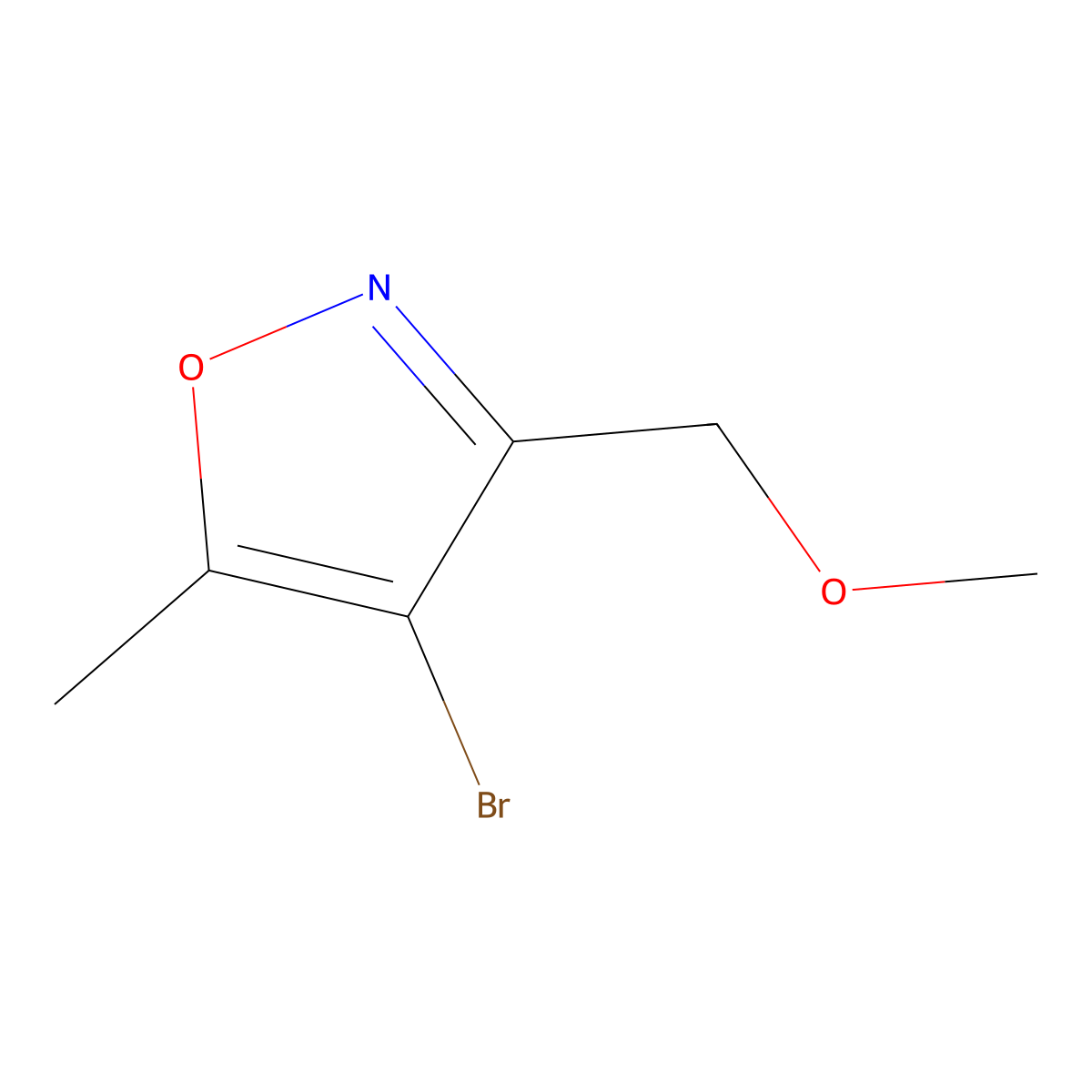 4-Bromo-3-(methoxymethyl)-5-methyl-1,2-oxazole molecular structure, CAS 1000894-06-3