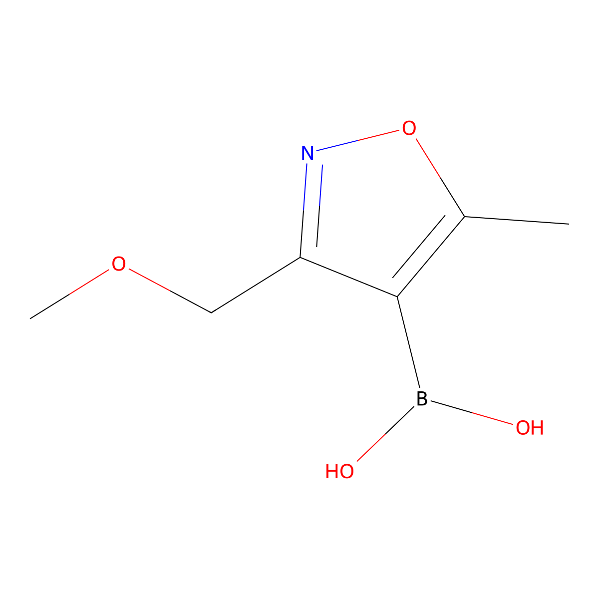 [3-(Methoxymethyl)-5-methyl-1,2-oxazol-4-yl]boronic acid molecular structure, CAS 1000894-08-5