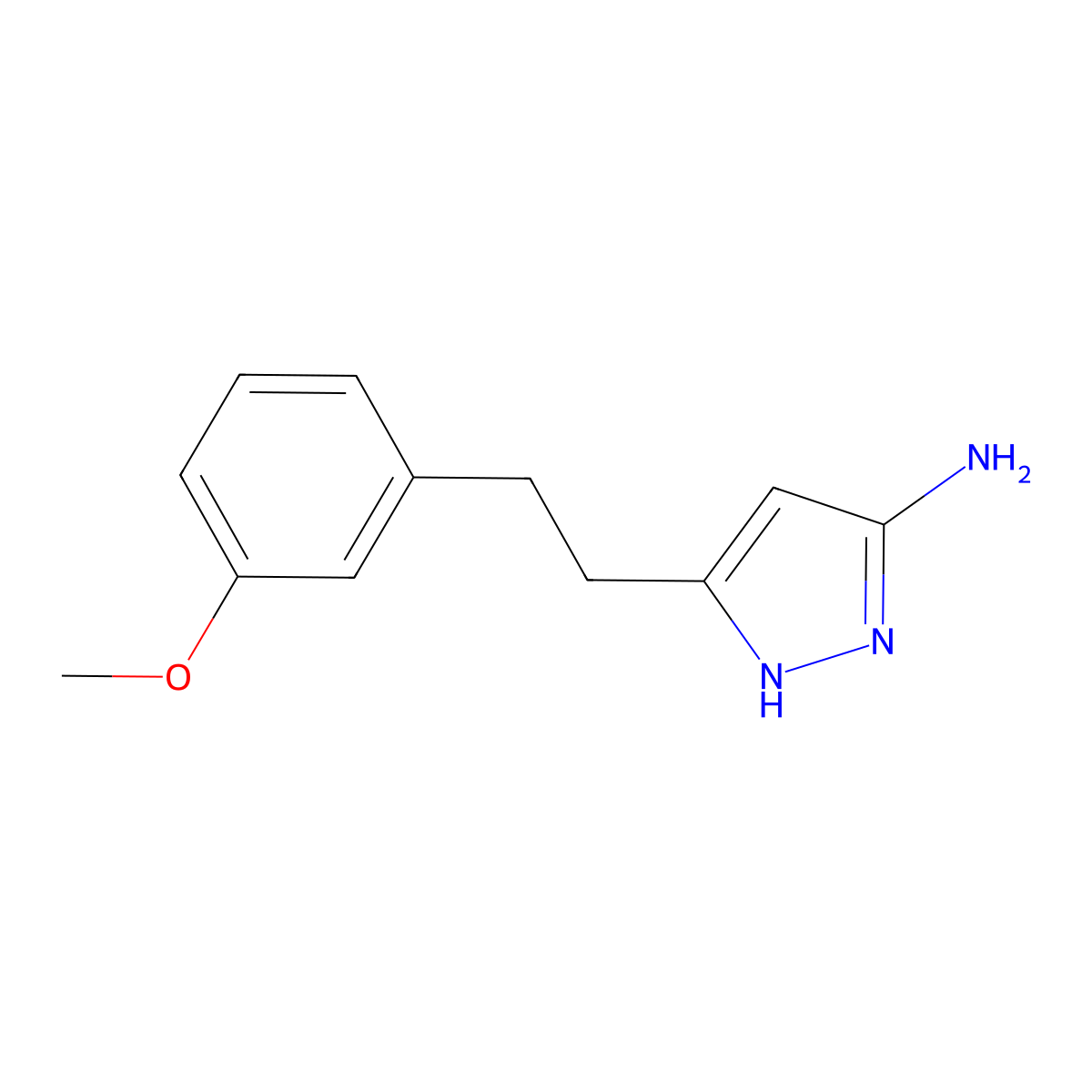 5-[2-(3-Methoxyphenyl)ethyl]-2h-pyrazol-3-amine molecular structure, CAS 1000895-38-4