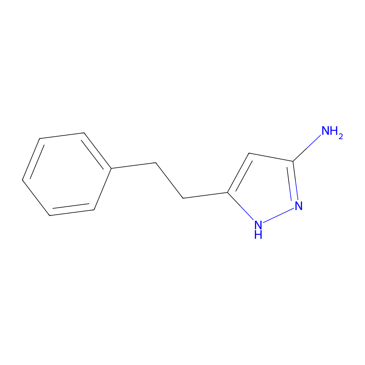 5-(2-Phenylethyl)-1H-pyrazol-3-amine molecular structure, CAS 1000895-40-8