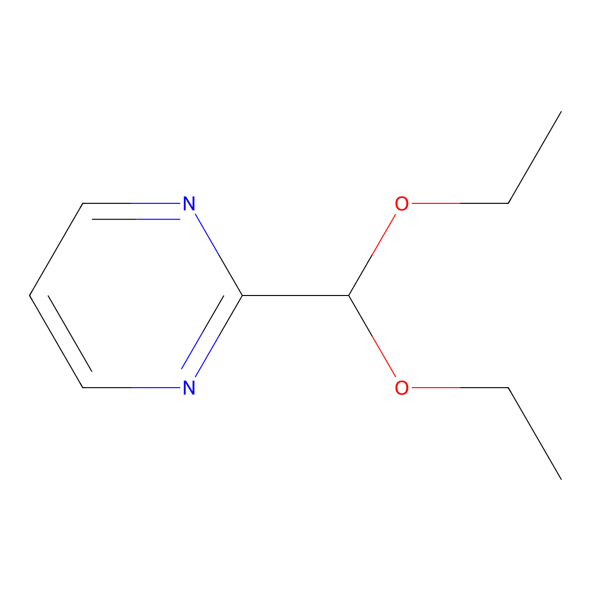 2-(Diethoxymethyl)pyrimidine molecular structure, CAS 1000895-46-4