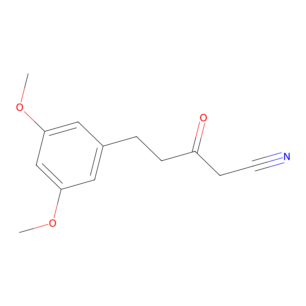 5-(3,5-Dimethoxyphenyl)-3-oxopentanenitrile molecular structure, CAS 1000895-54-4
