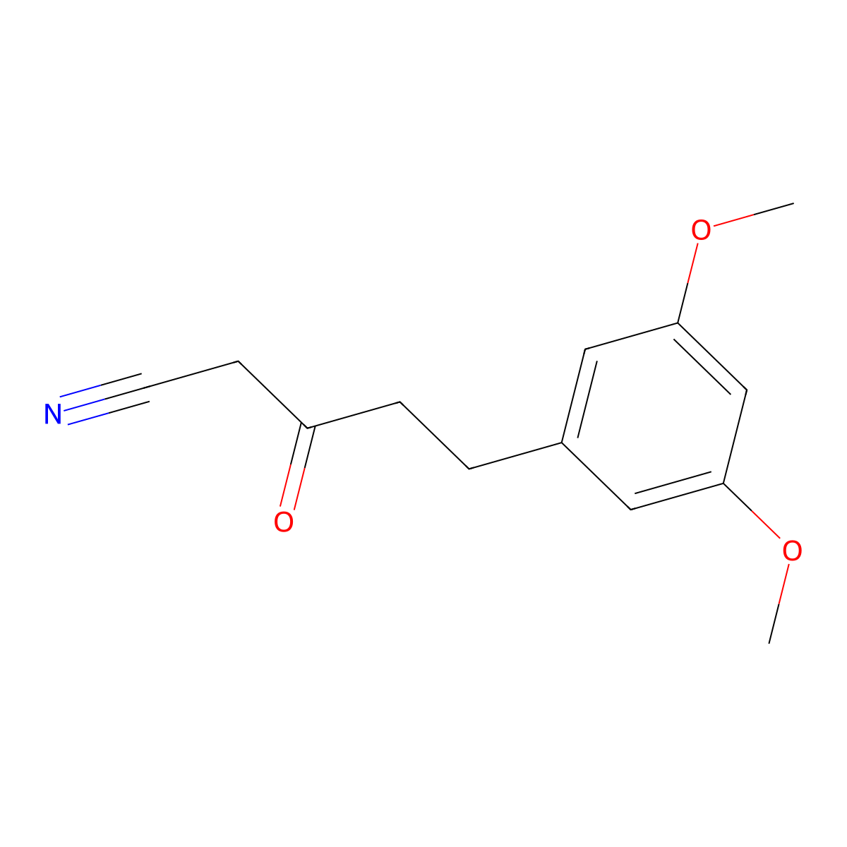5-(3,5-Dimethoxyphenyl)-3-oxopentanenitrile molecular structure, CAS 1000895-54-4