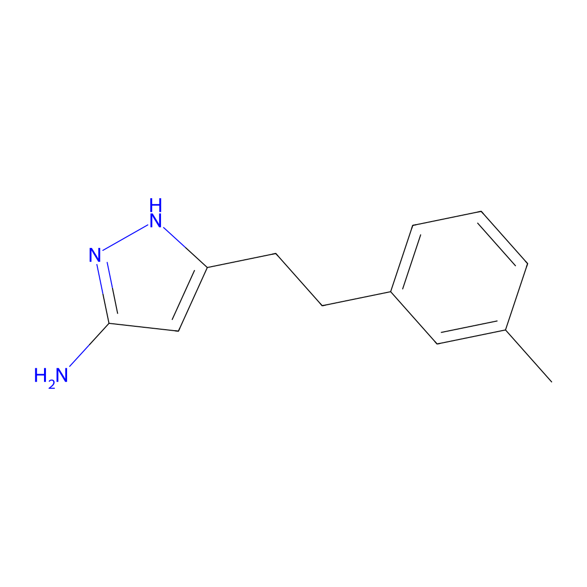 3-(3-Methylphenethyl)-1h-pyrazol-5-amine molecular structure, CAS 1000895-63-5