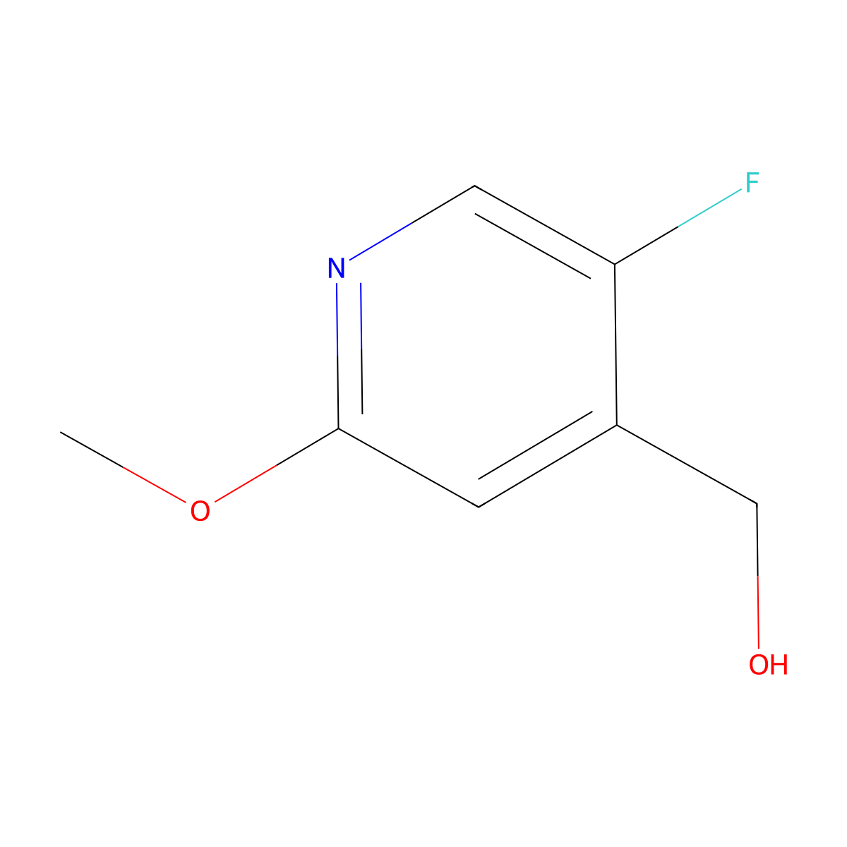 (5-Fluoro-2-methoxypyridin-4-yl)methanol molecular structure, CAS 1000895-80-6