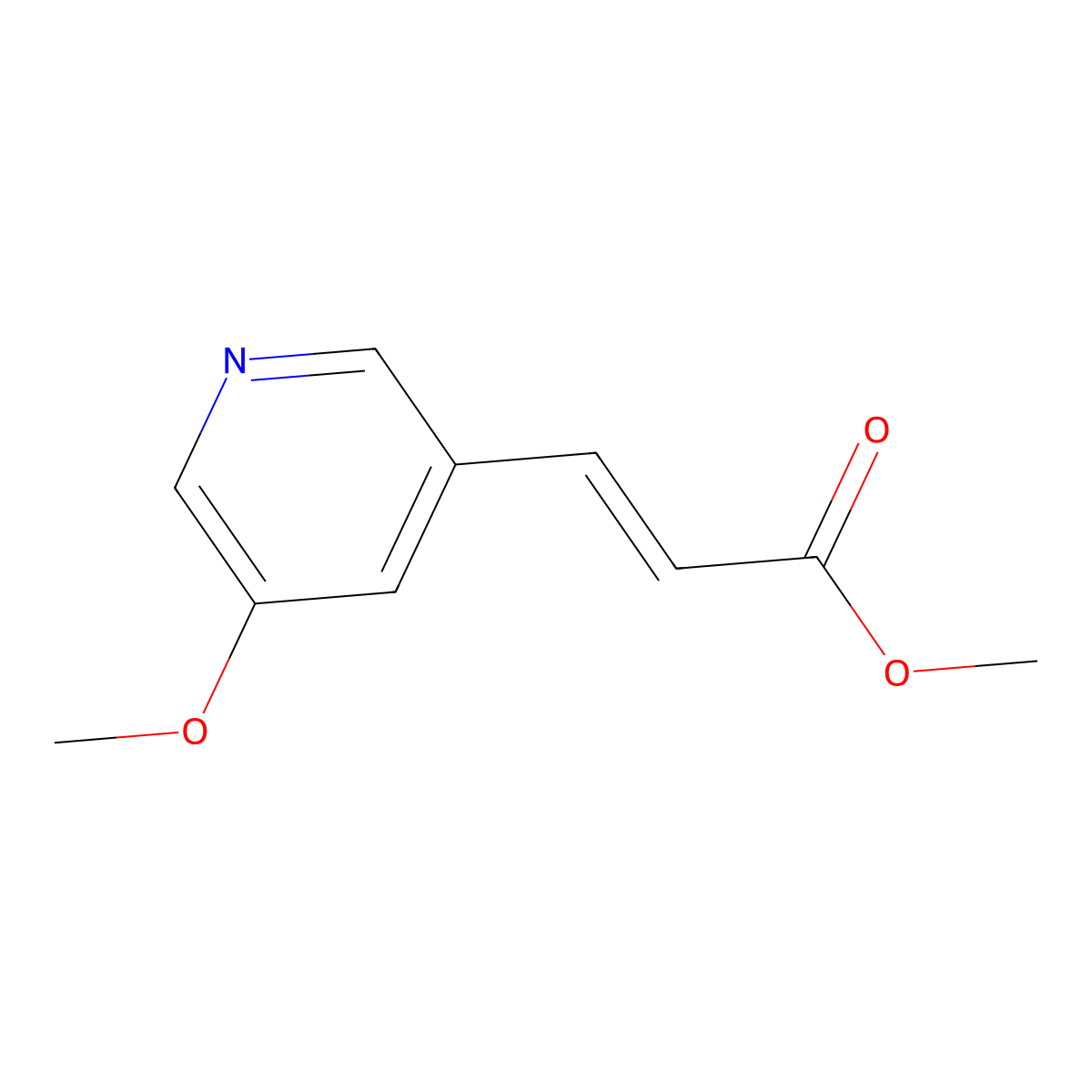 Methyl 3-(5-methoxypyridin-3-yl)acrylate molecular structure, CAS 1000896-01-4