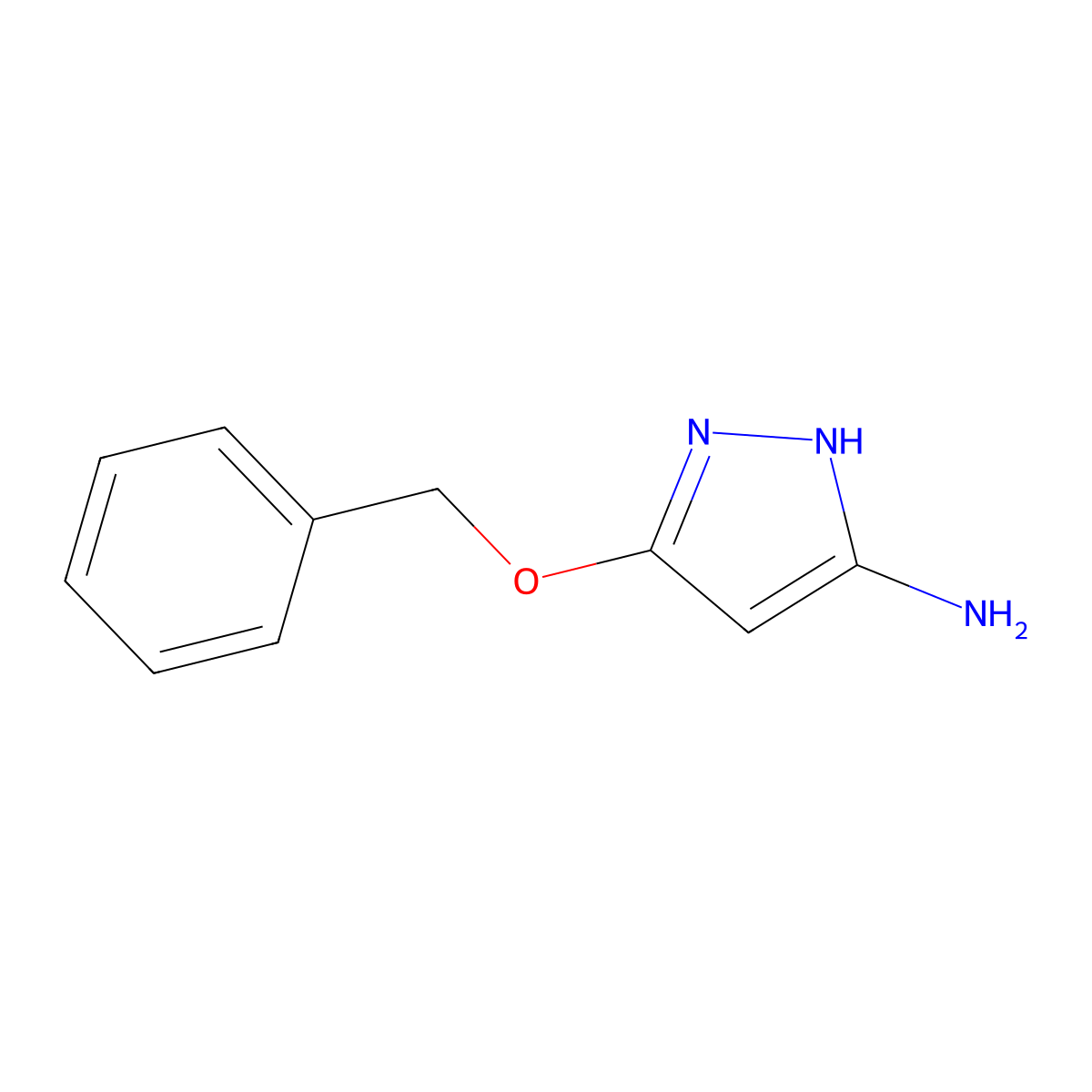 5-(Benzyloxy)-1H-pyrazol-3-amine molecular structure, CAS 1000896-40-1