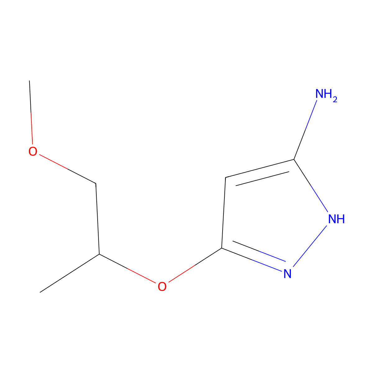 5-((1-Methoxypropan-2-yl)oxy)-1H-pyrazol-3-amine molecular structure, CAS 1000896-45-6