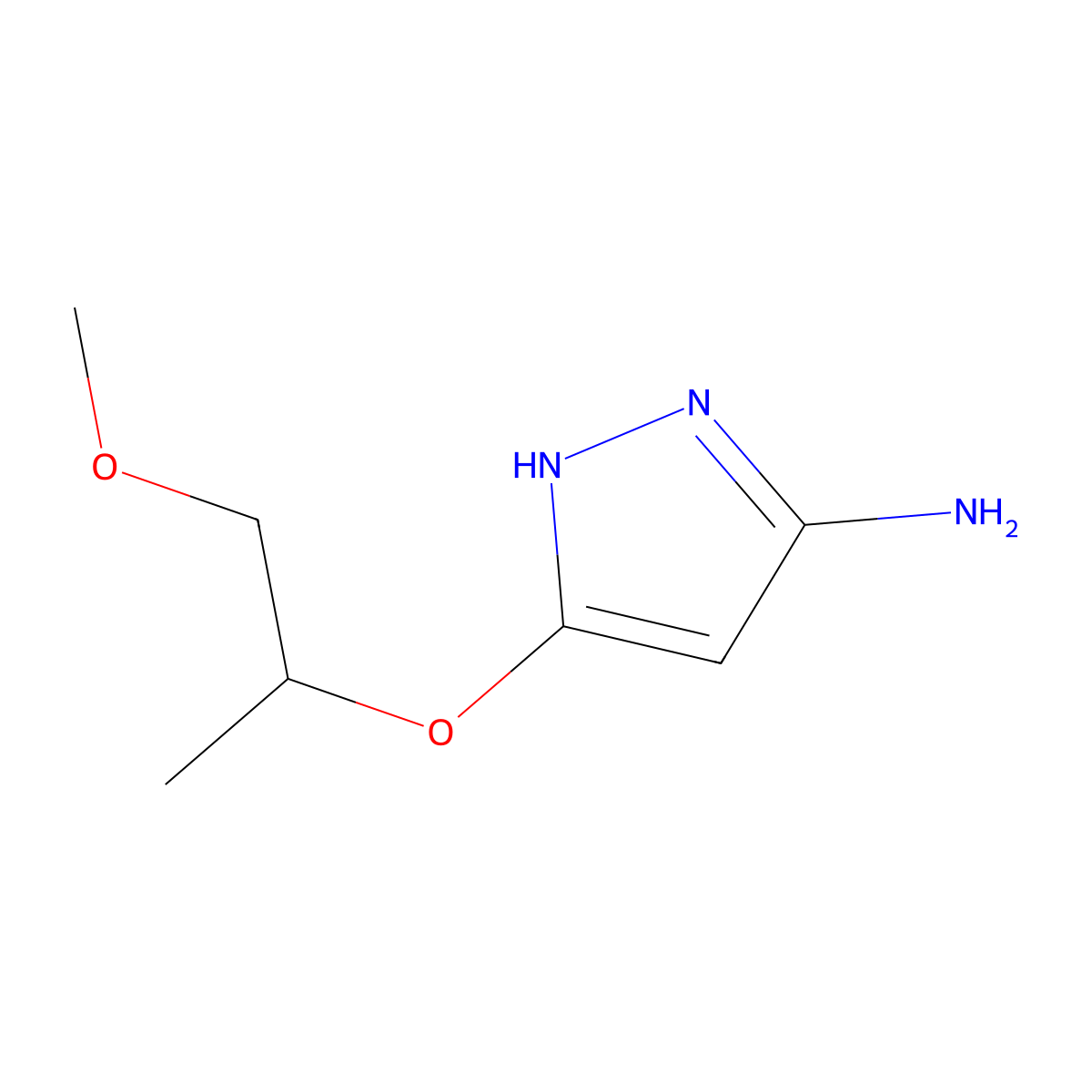 5-((1-Methoxypropan-2-yl)oxy)-1H-pyrazol-3-amine molecular structure, CAS 1000896-45-6