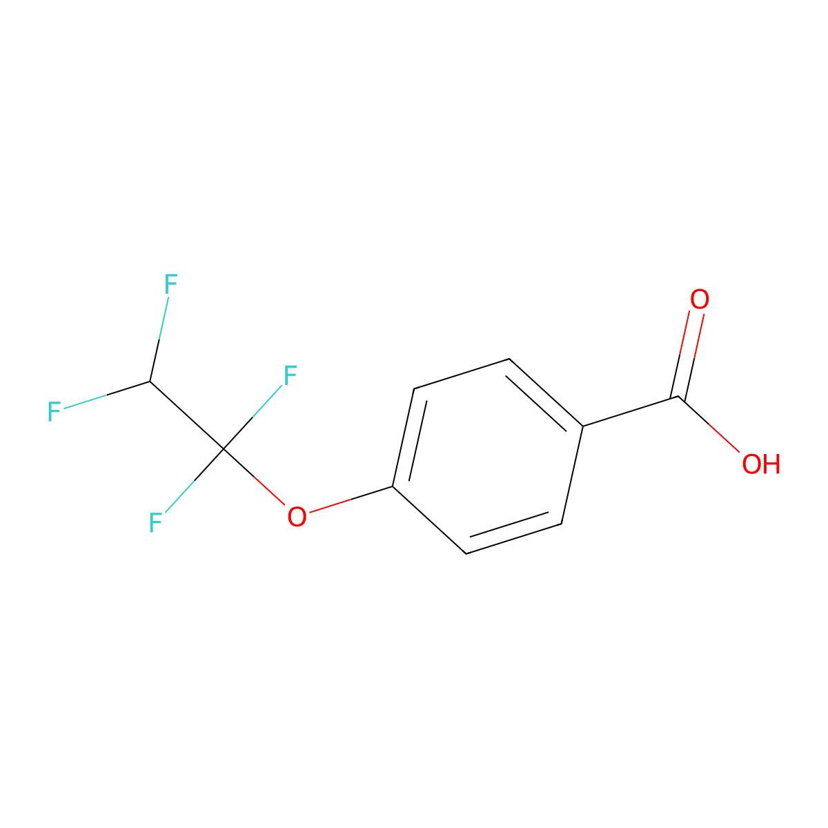 4-(1,1,2,2-Tetrafluoroethoxy)benzoic acid molecular structure, CAS 10009-25-3
