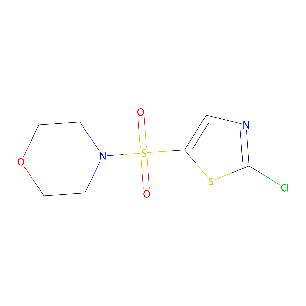 4-[(2-Chloro-1,3-thiazol-5-yl)sulfonyl]morpholine molecular structure, CAS 1000925-29-0