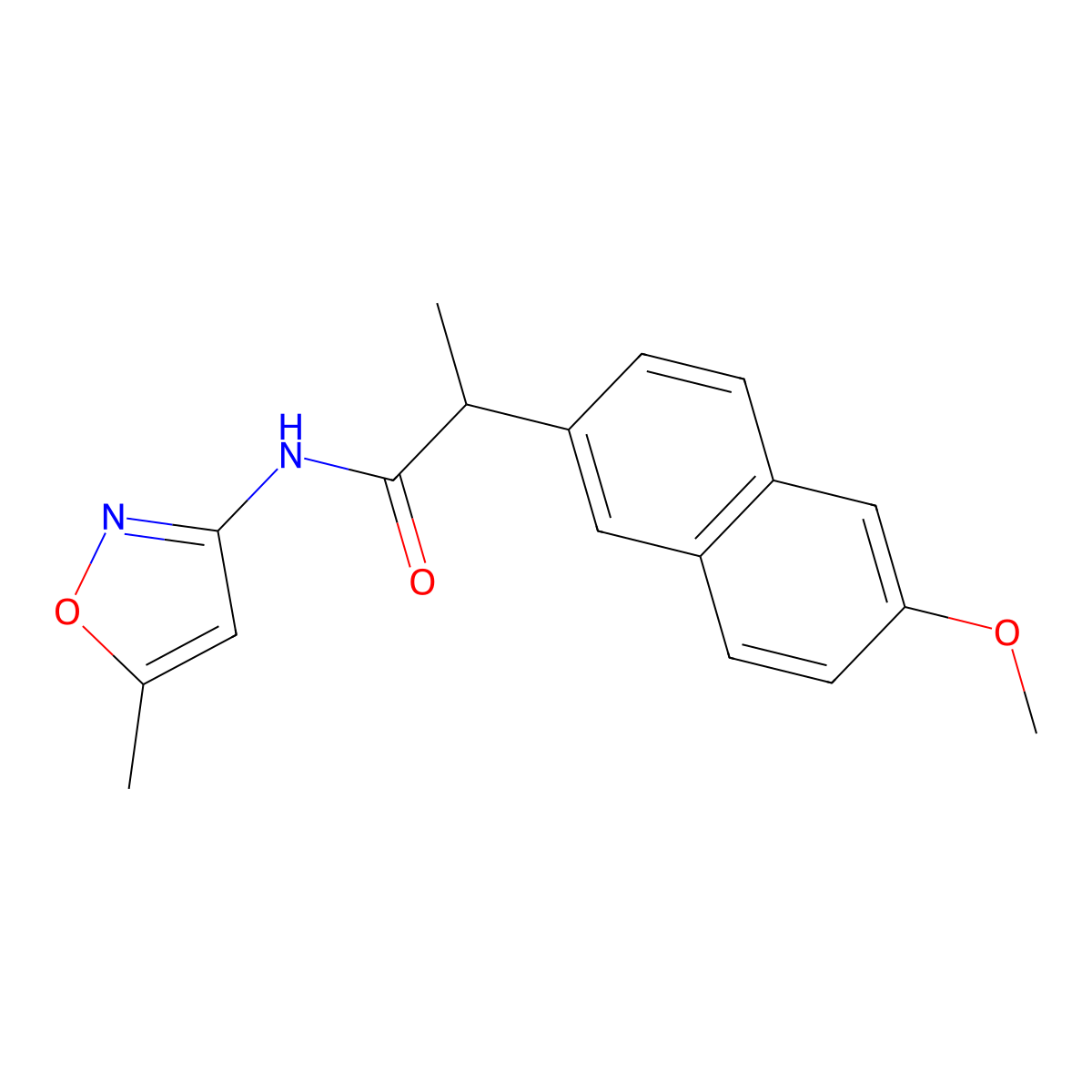 2-(6-methoxy-2-naphthyl)-N-(5-methyl-3-isoxazolyl)propanamide molecular structure, CAS 1000926-67-9