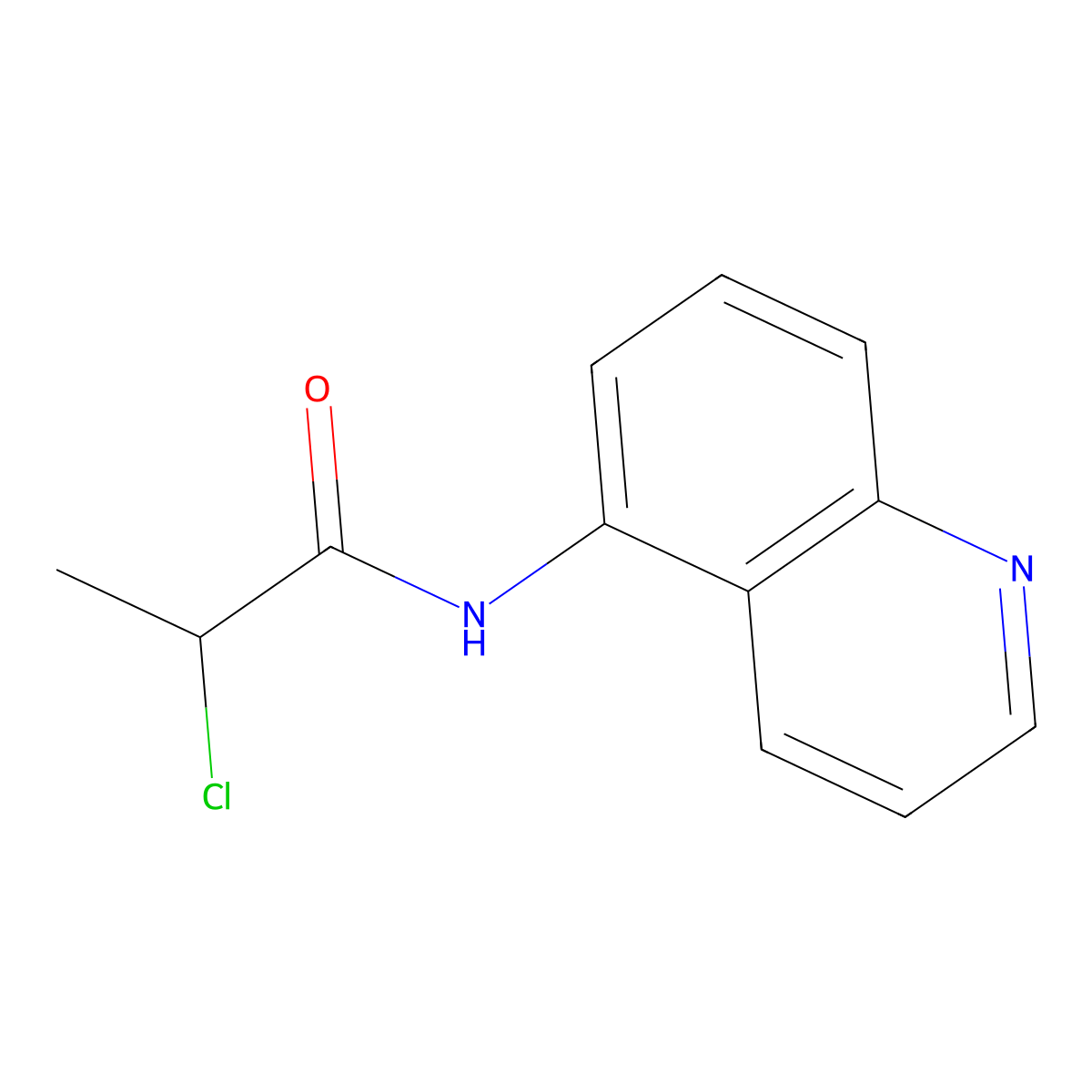 2-chloro-N-(quinolin-5-yl)propanamide molecular structure, CAS 1000930-68-6