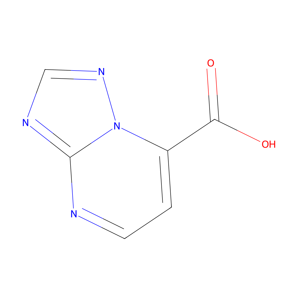 (1,2,4)Triazolo(1,5-a)pyrimidine-7-carboxylic acid molecular structure, CAS 1000930-72-2