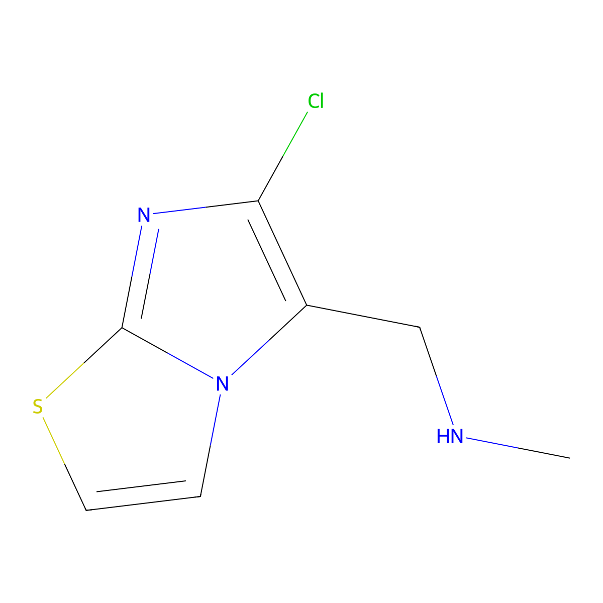 ({6-Chloroimidazo[2,1-b][1,3]thiazol-5-yl}methyl)(methyl)amine molecular structure, CAS 1000930-88-0
