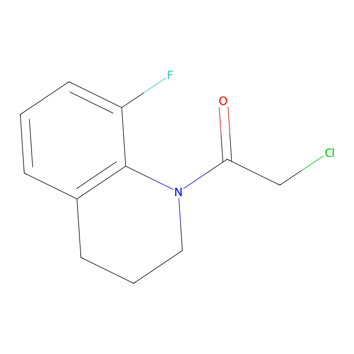 2-Chloro-1-(8-fluoro-1,2,3,4-tetrahydroquinolin-1-yl)ethan-1-one molecular structure, CAS 1000930-92-6