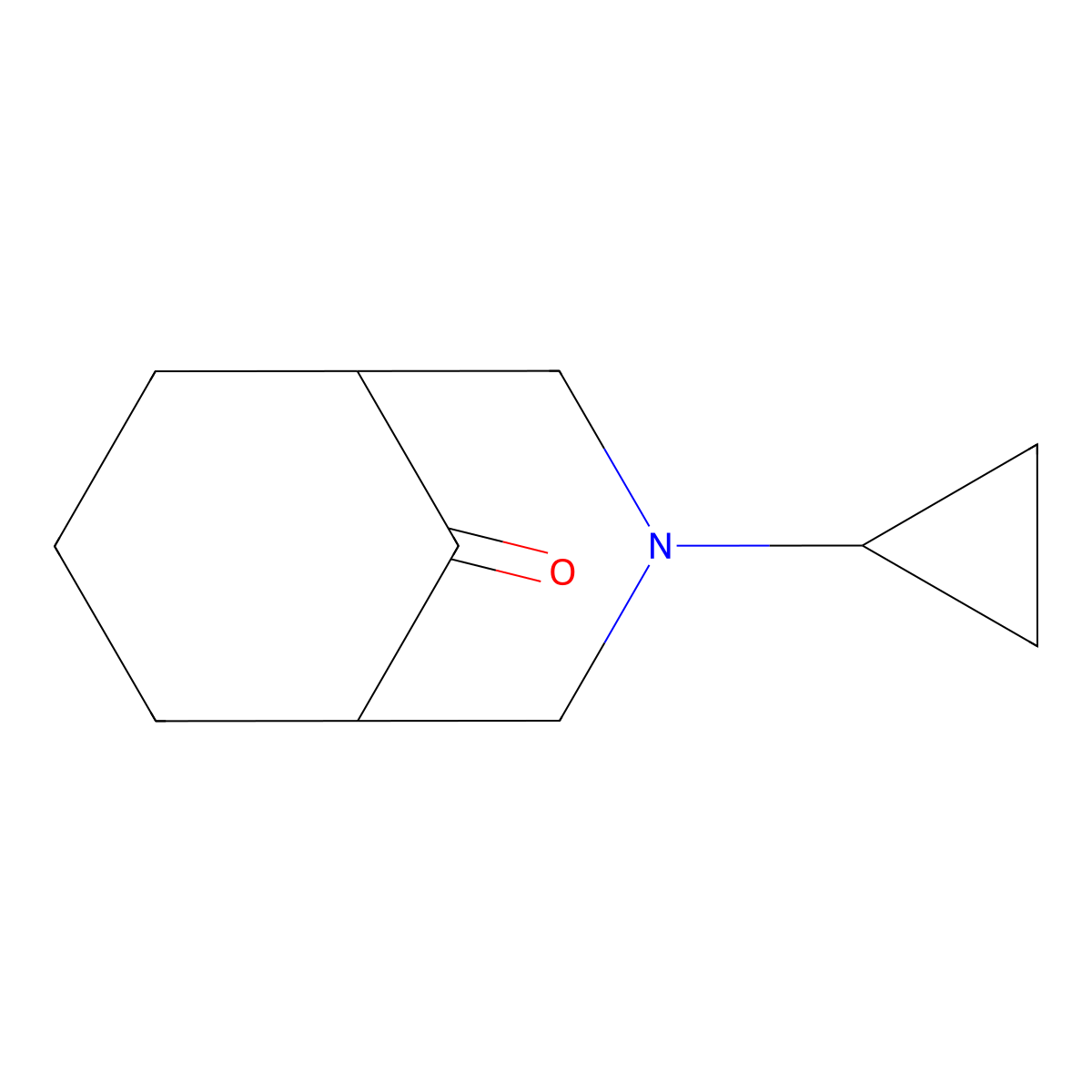 3-Cyclopropyl-3-azabicyclo(3.3.1)nonan-9-one molecular structure, CAS 1000931-18-9