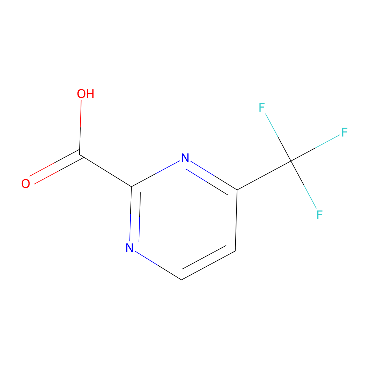 4-(Trifluoromethyl)pyrimidine-2-carboxylic acid molecular structure, CAS 1000931-46-3