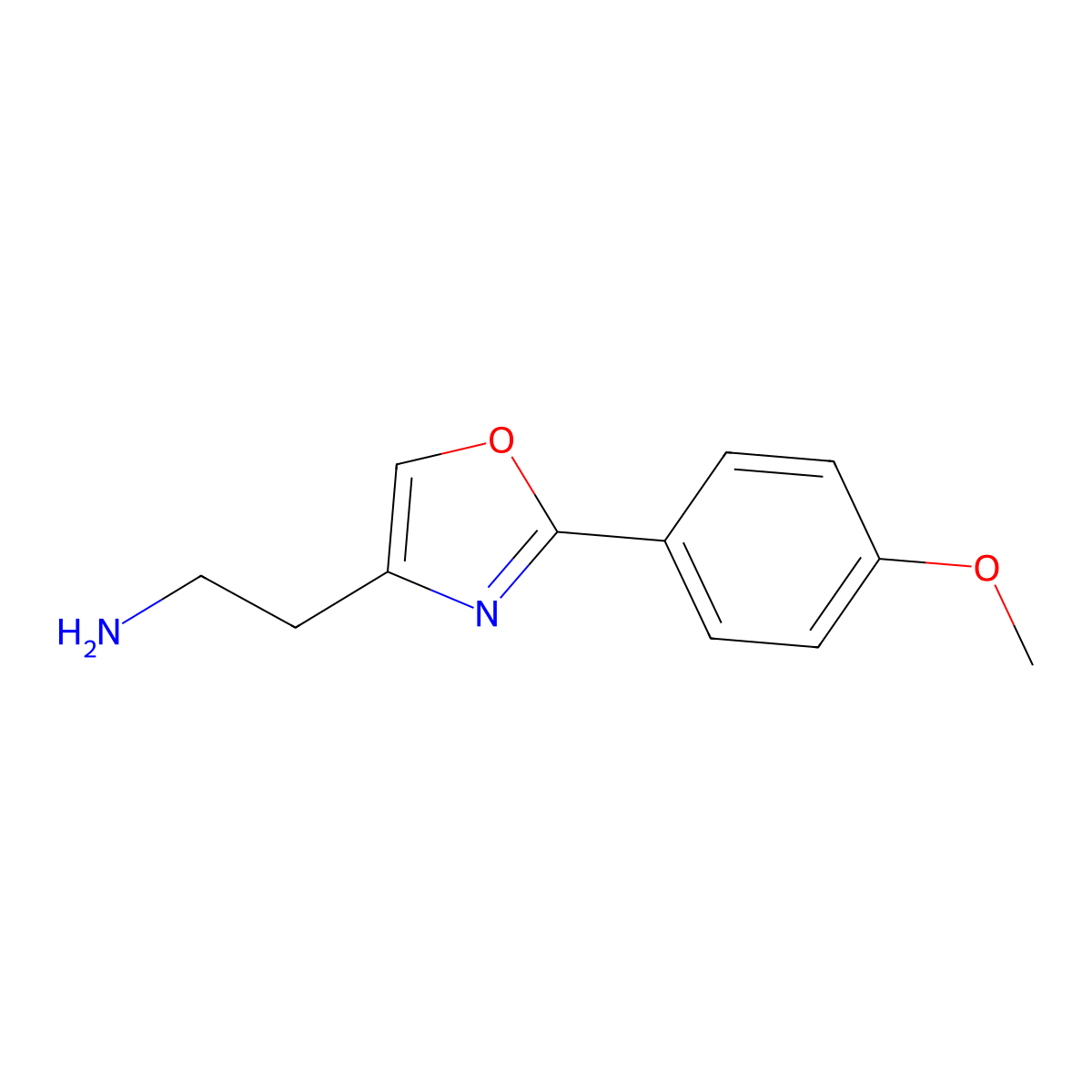 2-(2-(4-Methoxyphenyl)-1,3-oxazol-4-yl)ethan-1-amine molecular structure, CAS 1000931-48-5