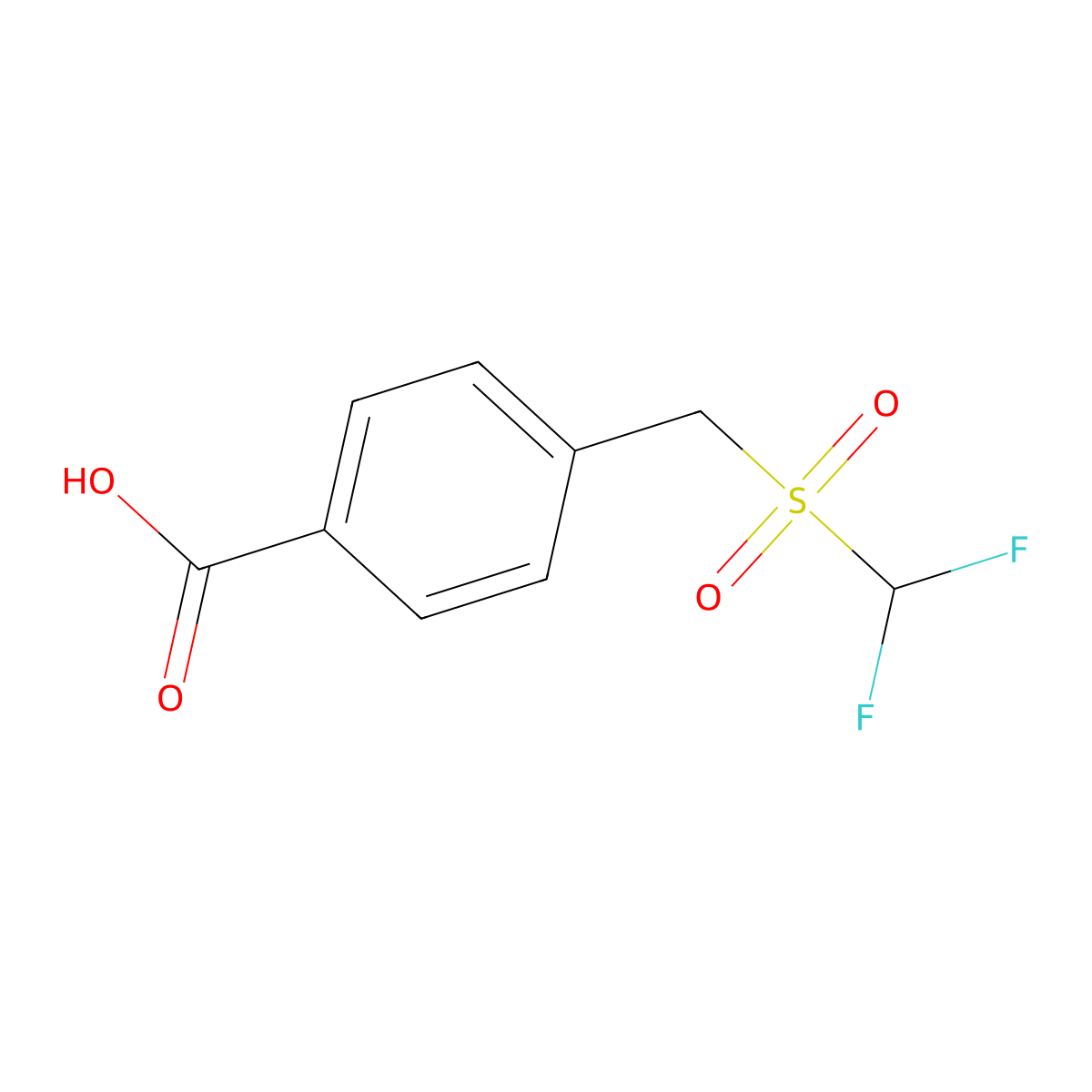 4-(Difluoromethanesulfonylmethyl)benzoic acid molecular structure, CAS 1000931-60-1