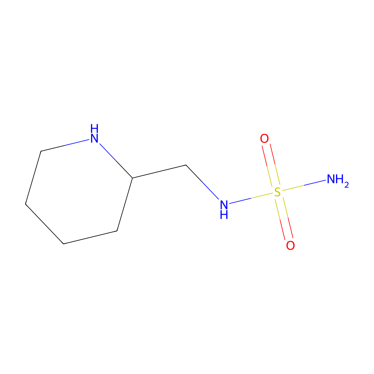 N-(piperidin-2-ylmethyl)sulfamide molecular structure, CAS 1000931-64-5