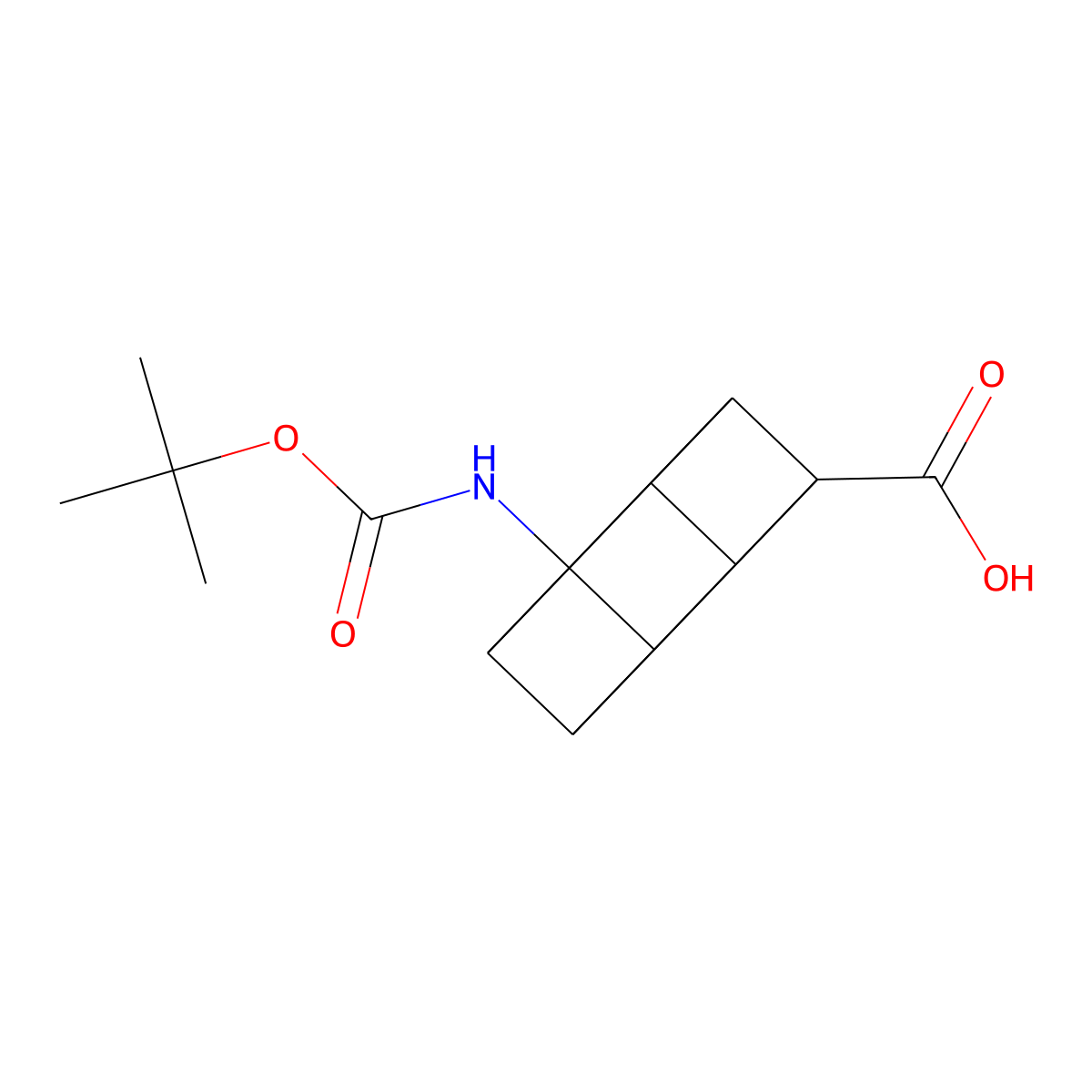 4-[(tert-Butoxycarbonyl)amino]-1-cubanecarboxylic Acid molecular structure, CAS 1000931-72-5