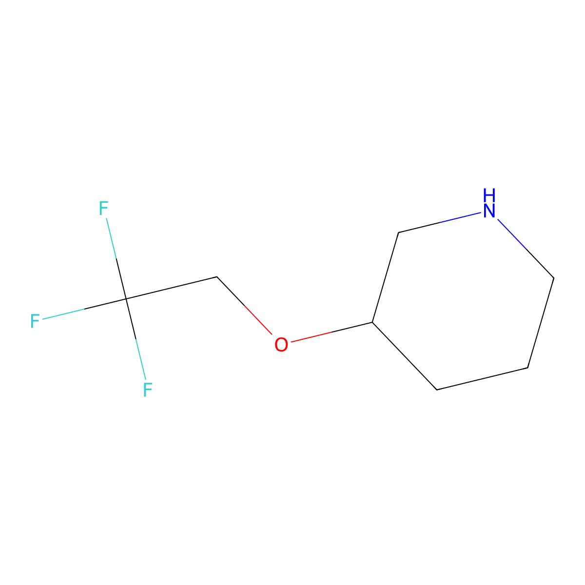 3-(2,2,2-Trifluoroethoxy)piperidine molecular structure, CAS 1000931-80-5