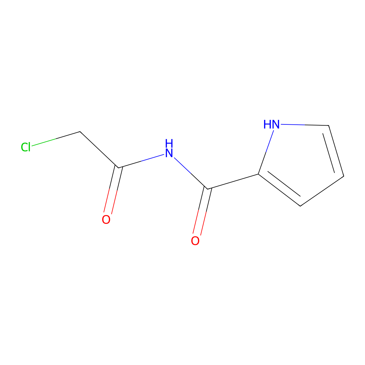 N-(2-chloroacetyl)-1H-pyrrole-2-carboxamide molecular structure, CAS 1000931-83-8