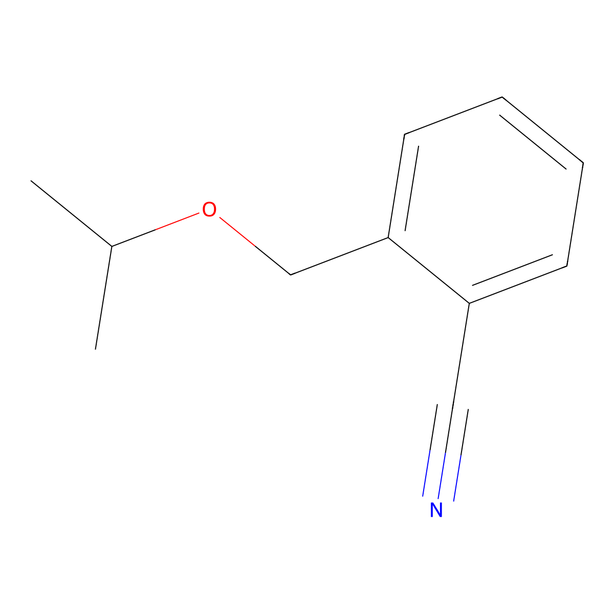 2-[(Propan-2-yloxy)methyl]benzonitrile molecular structure, CAS 1000931-90-7
