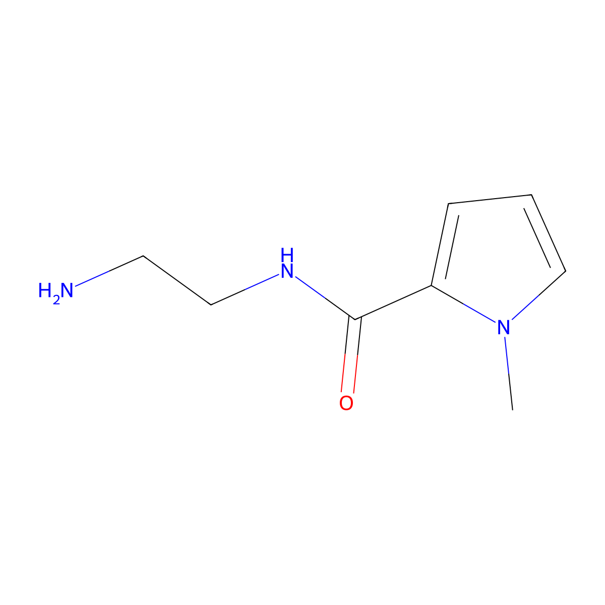 N-(2-aminoethyl)-1-methyl-1H-pyrrole-2-carboxamide molecular structure, CAS 1000931-92-9