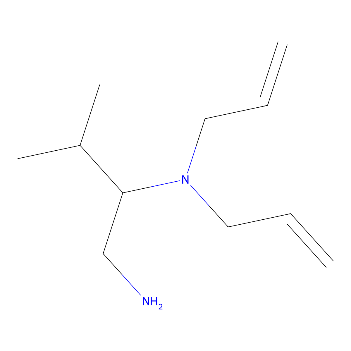 (1-Amino-3-methylbutan-2-yl)bis(prop-2-en-1-yl)amine molecular structure, CAS 1000931-94-1