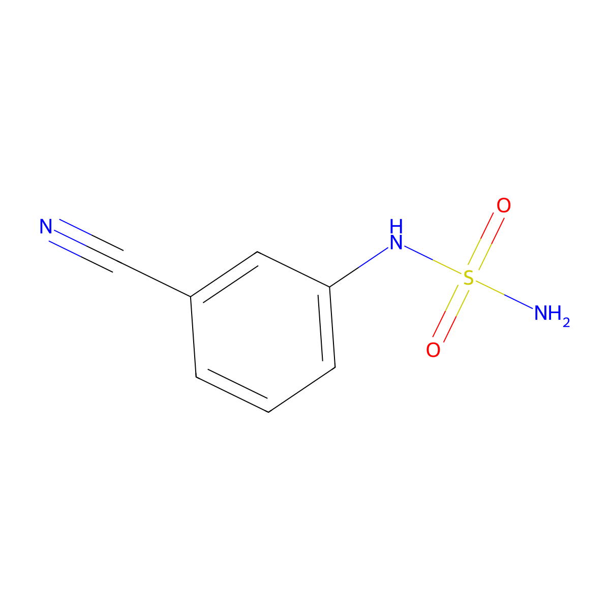 N-(3-cyanophenyl)aminosulfonamide molecular structure, CAS 1000932-12-6