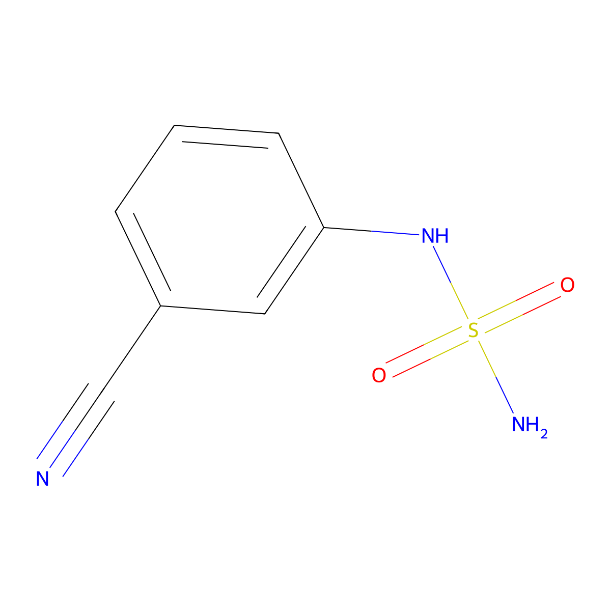 N-(3-cyanophenyl)aminosulfonamide molecular structure, CAS 1000932-12-6