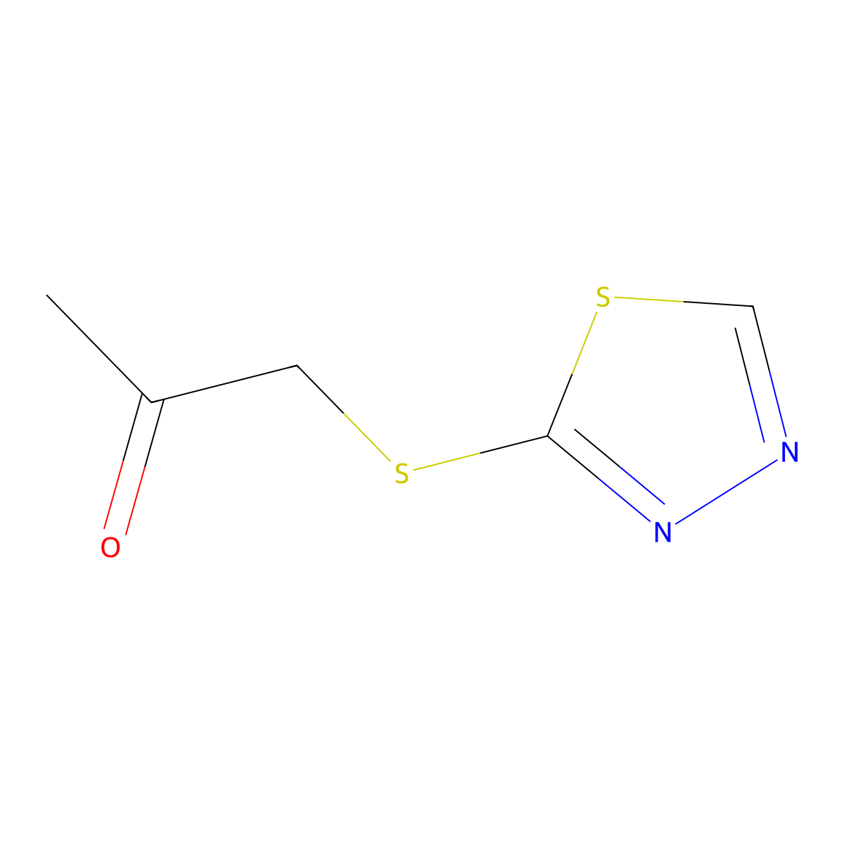 1-(1,3,4-Thiadiazol-2-ylsulfanyl)propan-2-one molecular structure, CAS 1000932-13-7