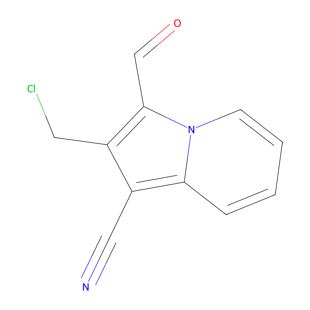2-(Chloromethyl)-3-formylindolizine-1-carbonitrile molecular structure, CAS 1000932-16-0