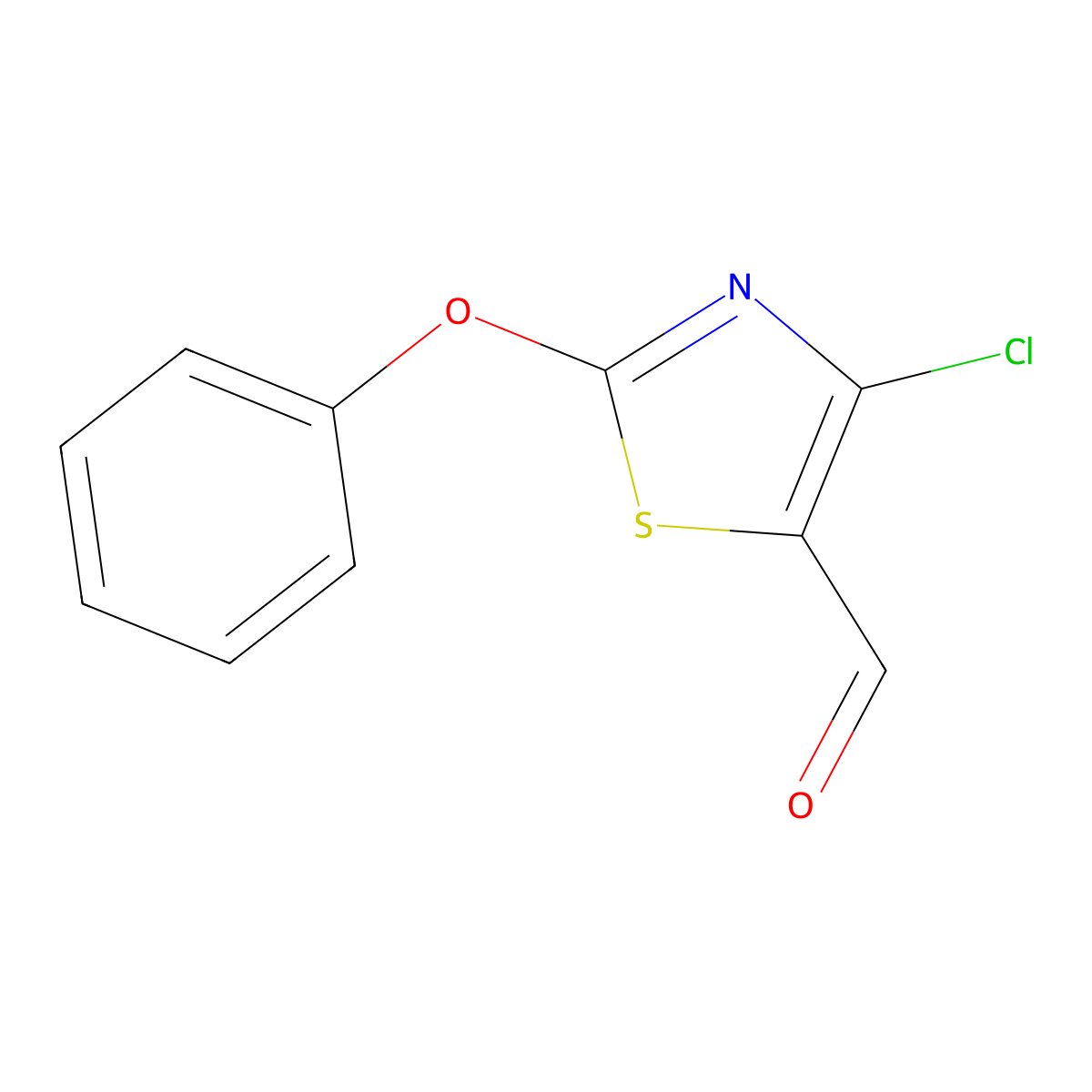 4-Chloro-2-phenoxy-1,3-thiazole-5-carbaldehyde molecular structure, CAS 1000932-30-8