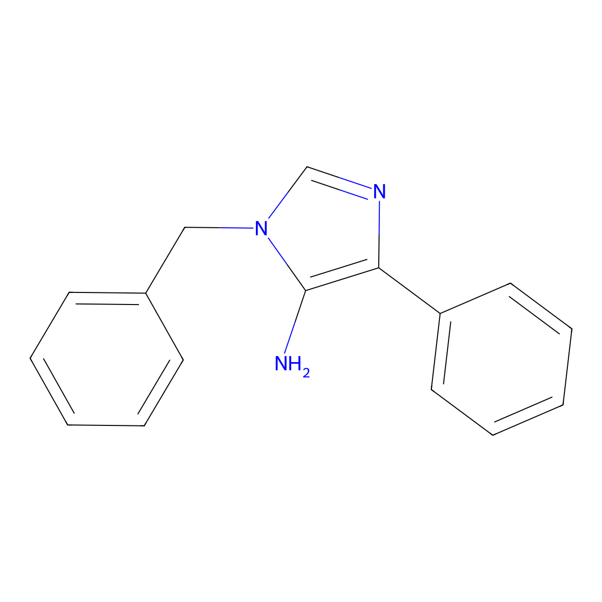 1-benzyl-4-phenyl-1H-imidazol-5-amine molecular structure, CAS 1000932-31-9