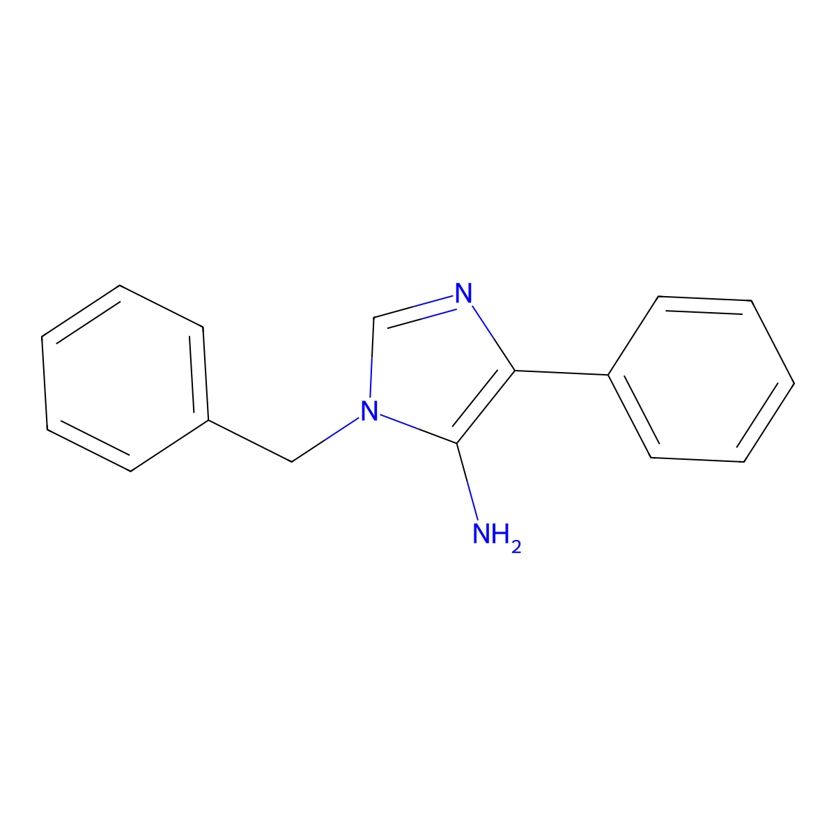 1-benzyl-4-phenyl-1H-imidazol-5-amine molecular structure, CAS 1000932-31-9