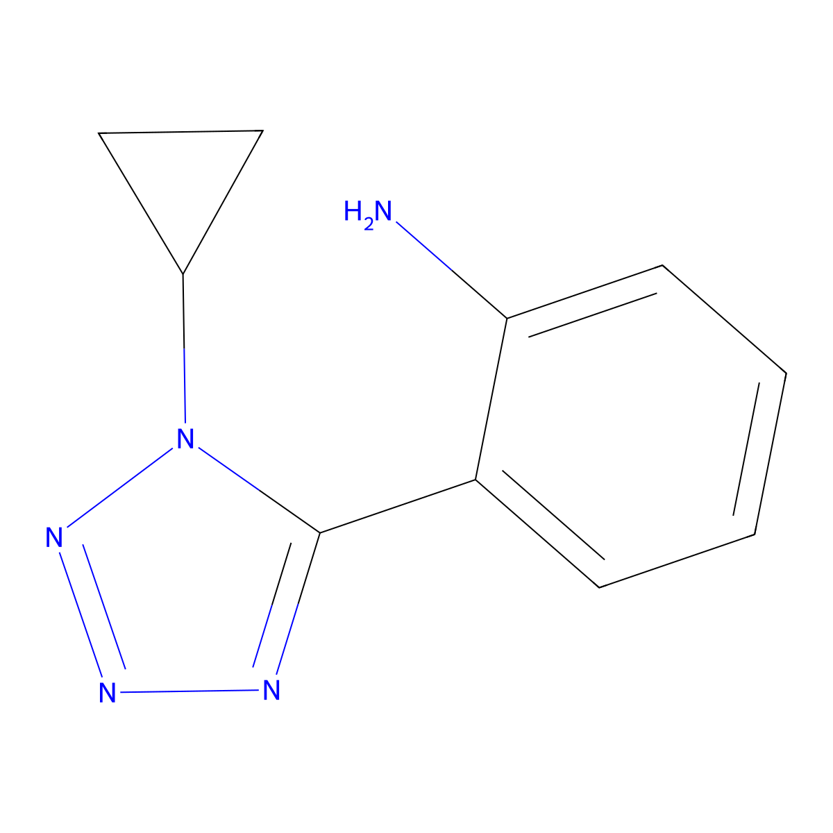 2-(1-Cyclopropyl-1H-tetrazol-5-yl)benzenamine molecular structure, CAS 1000932-36-4