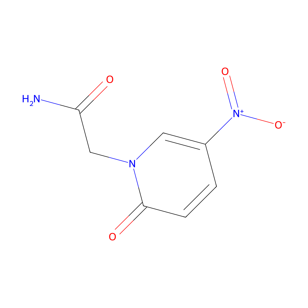 2-(5-Nitro-2-oxo-1,2-dihydropyridin-1-yl)acetamide molecular structure, CAS 1000932-41-1