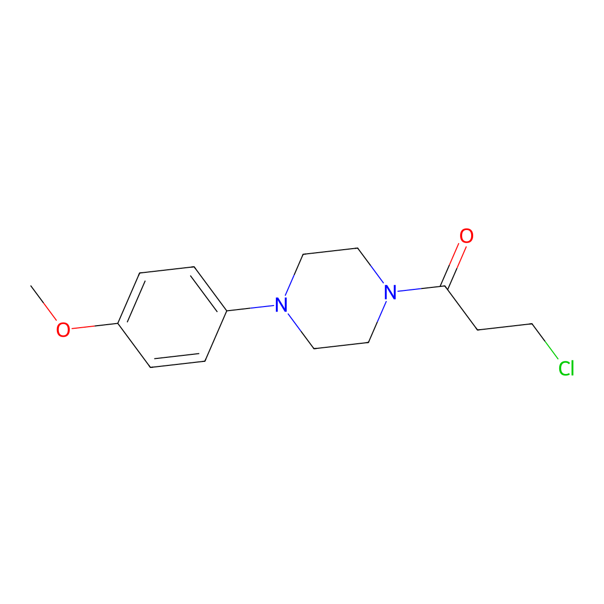 3-Chloro-1-[4-(4-methoxyphenyl)piperazin-1-yl]propan-1-one molecular structure, CAS 1000932-53-5