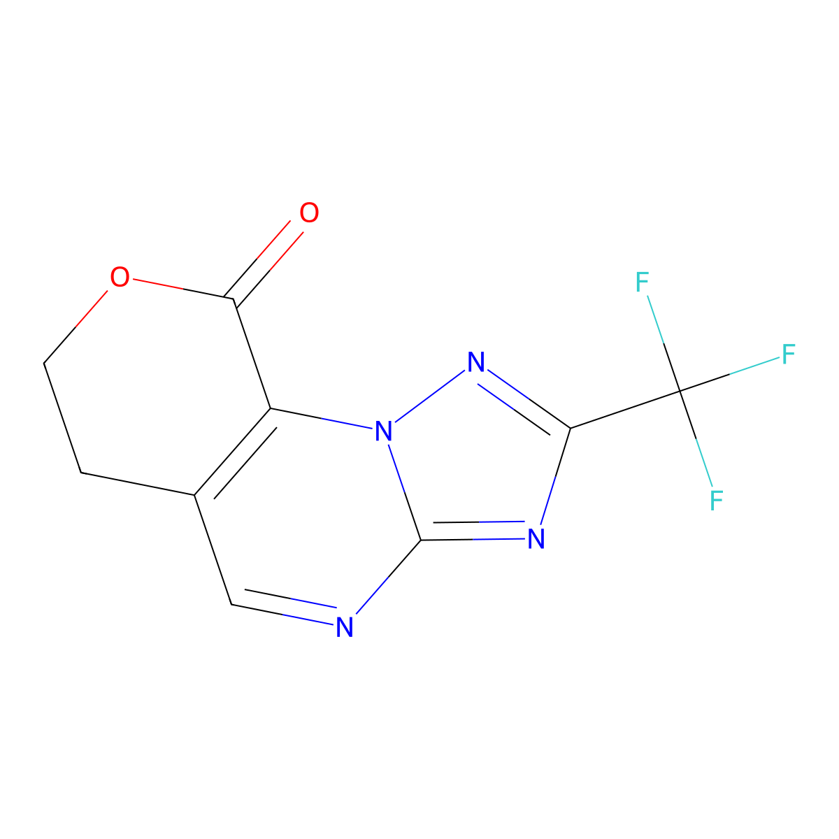 4-(Trifluoromethyl)-12-oxa-2,3,5,7-tetraazatricyclo[7.4.0.0,2,6]trideca-1(9),3,5,7-tetraen-13-one molecular structure, CAS 1000932-55-7
