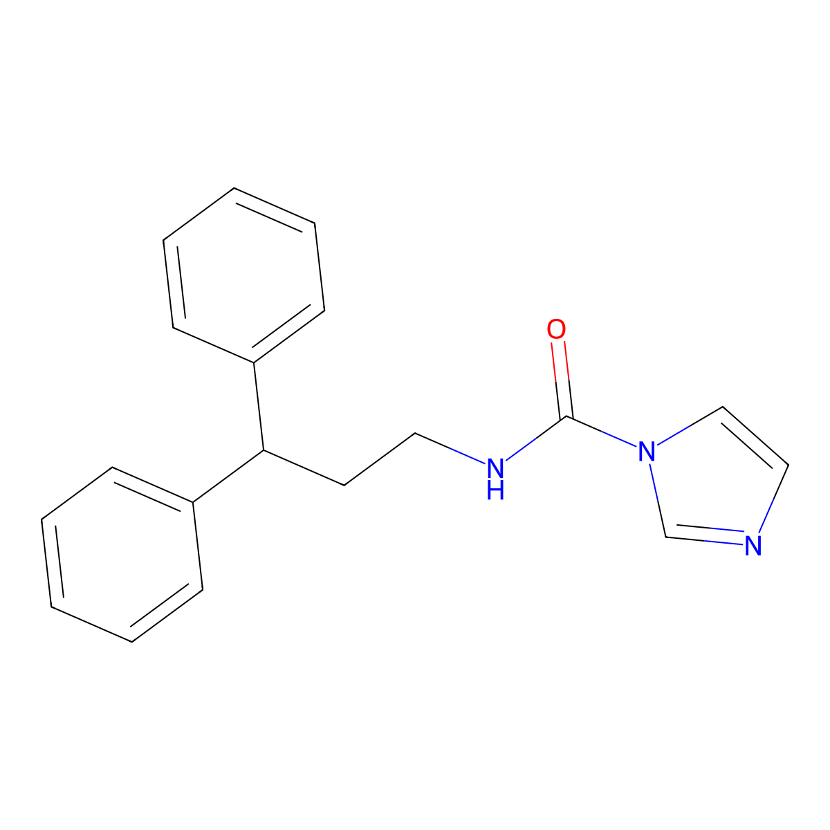 N-(3,3-diphenylpropyl)-1H-imidazole-1-carboxamide molecular structure, CAS 1000932-82-0