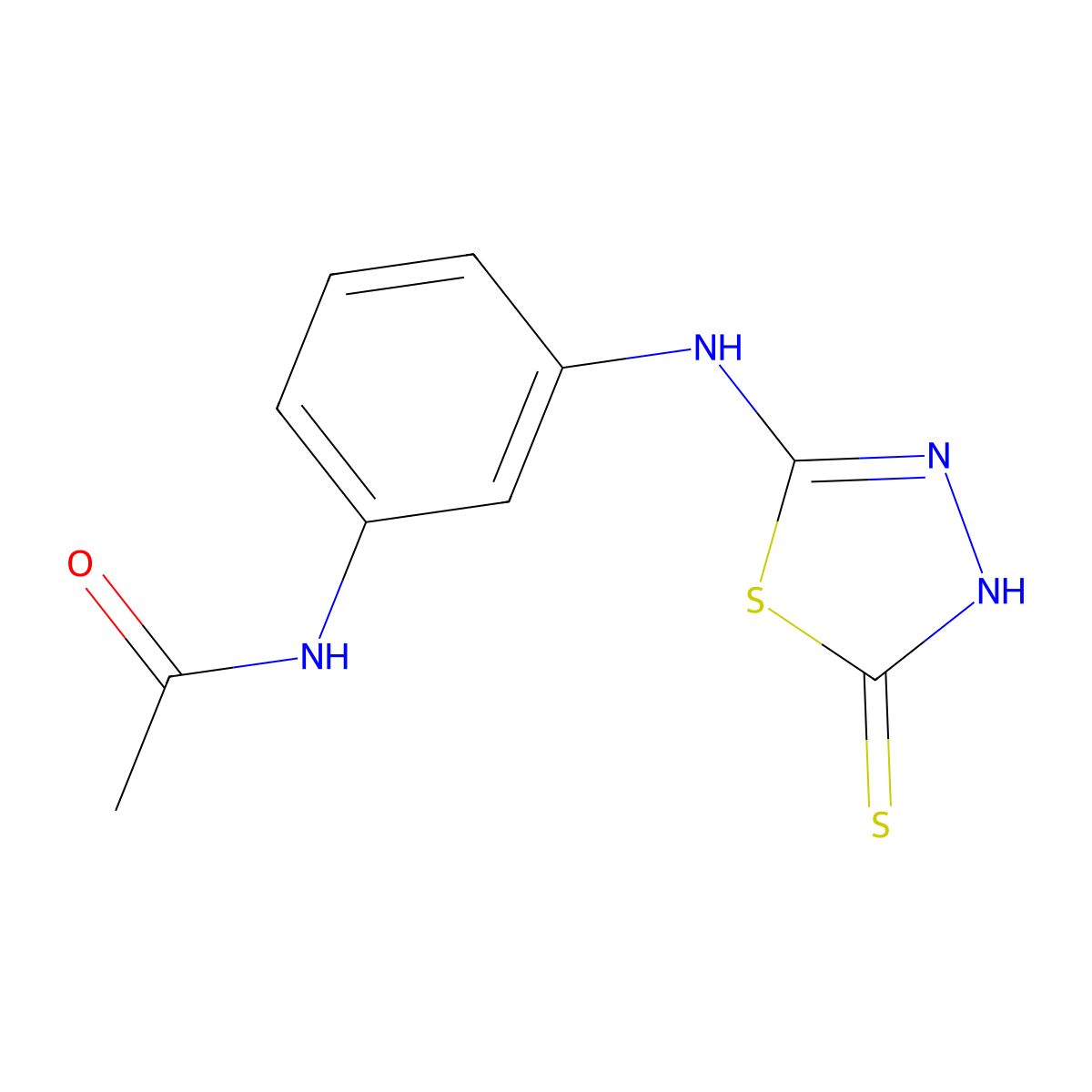 N-{3-[(5-sulfanyl-1,3,4-thiadiazol-2-yl)amino]phenyl}acetamide molecular structure, CAS 1000933-13-0
